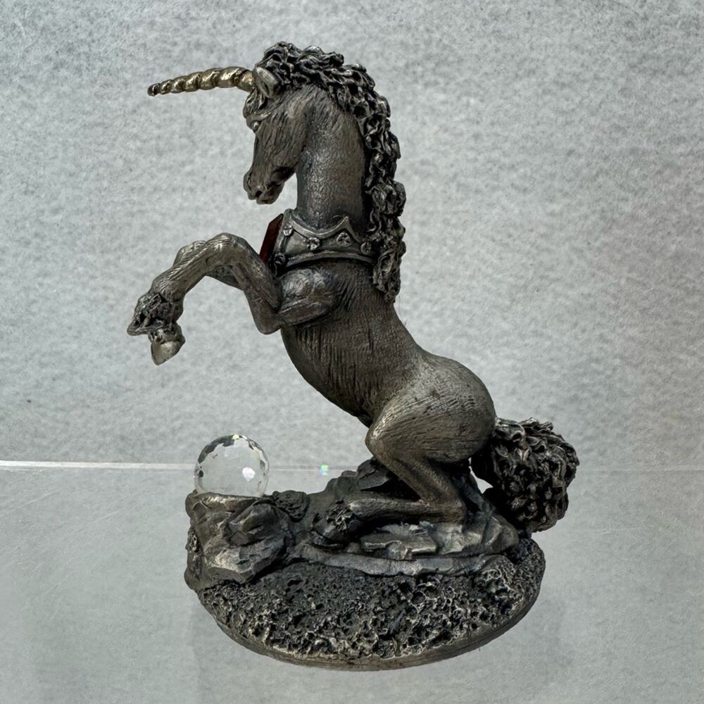 Vintage Pewter Myth & Magic 3073 The Unicorn of Light Figurine A.G.Slocombe 3.5”